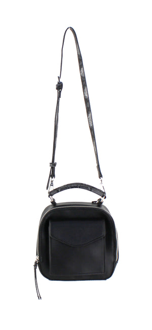 MINI CONVERITBLE CLUTCH - BACKPACK WITH SNAKE TRIM