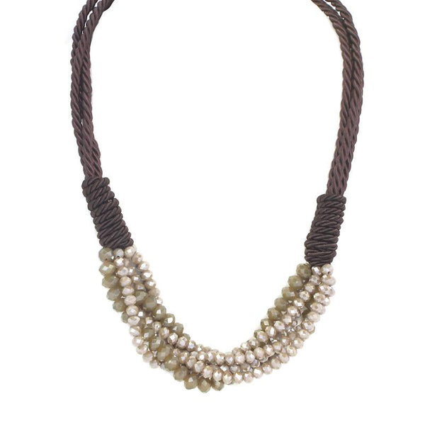 Rope & Bead Statement Necklace