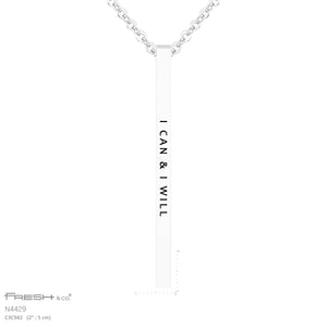 "Can & Will" Vertical Bar Necklace