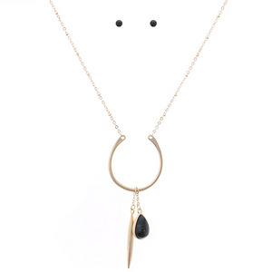 Horseshoe With Charms Necklace