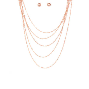 Layered Dainty Chains Necklace