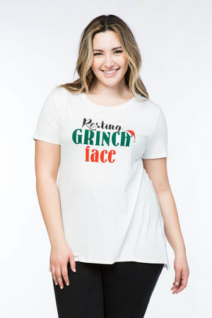 "RESTING GRINCH FACE" HOLIDAY TEE