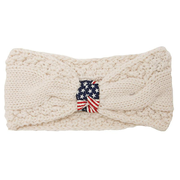 American Flag Knit Head Wrap