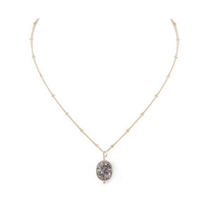 Druzed Mini Stone Necklace