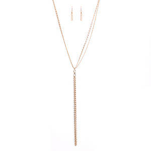 Chain Fringe Drop Necklace