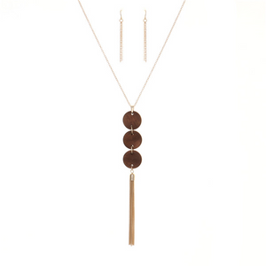 Wood Drops with Chain Fringe NL