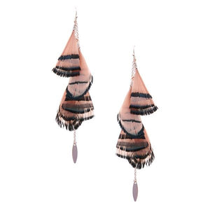 Layered Feathers Earrings
