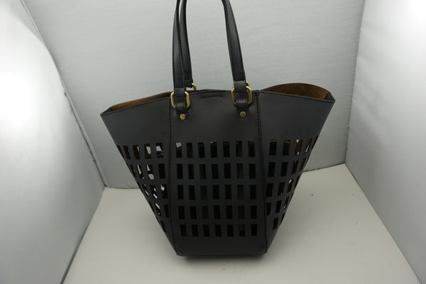 CUTOUT TOTE WITH INTERIOR POUCH