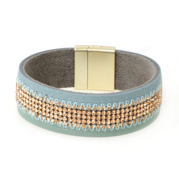 Crystal Stitched Cuff Bracelet
