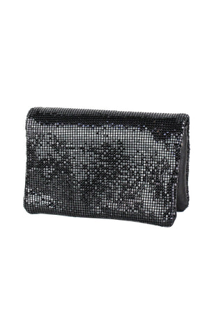 Sequin Mesh Clutch with Crossbody Strap