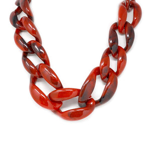 Oversized Enamel Links Necklace