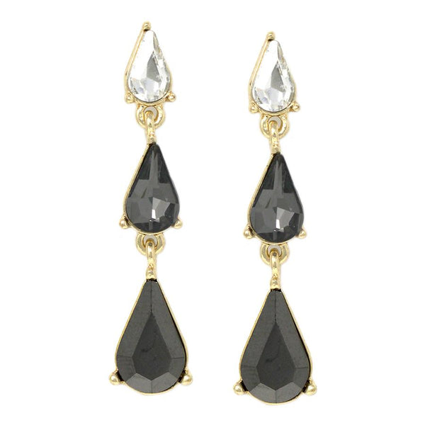 Tiered Crystal Drops Statement Earrings
