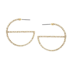 G-Diamond Hoop Earrings