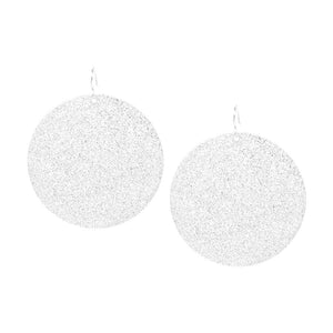 Sparkle Disc Moon Earrings