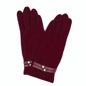 Double Band Diamond Fitted Gloves
