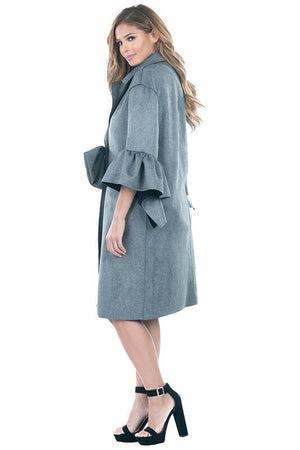 Bow Coat With Poof Sleeves