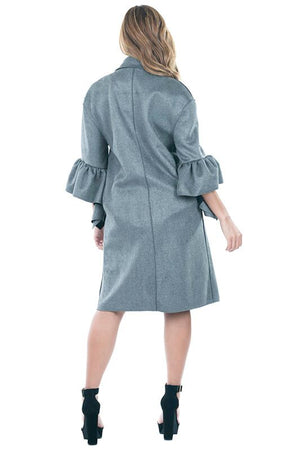 Bow Coat With Poof Sleeves